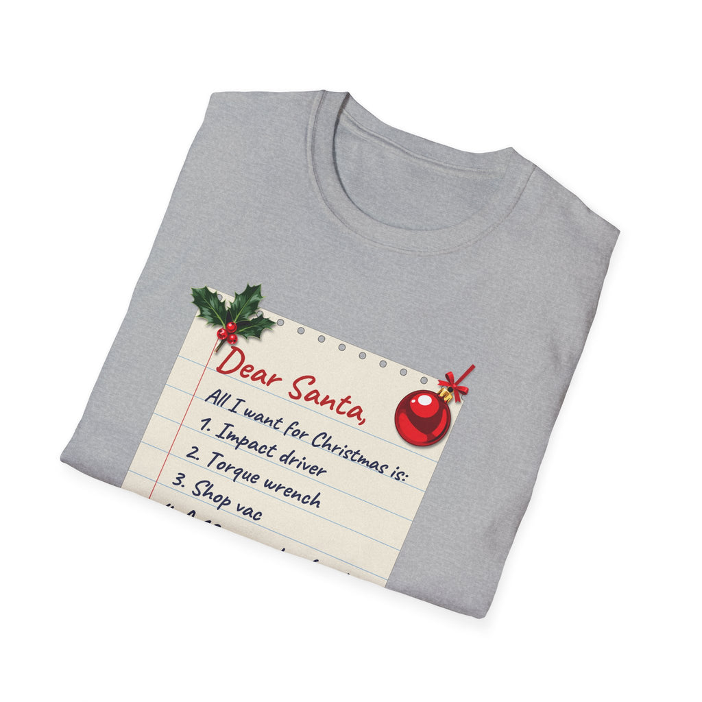 Dear Santa, A Bigger Garage t-shirt, product photo 15