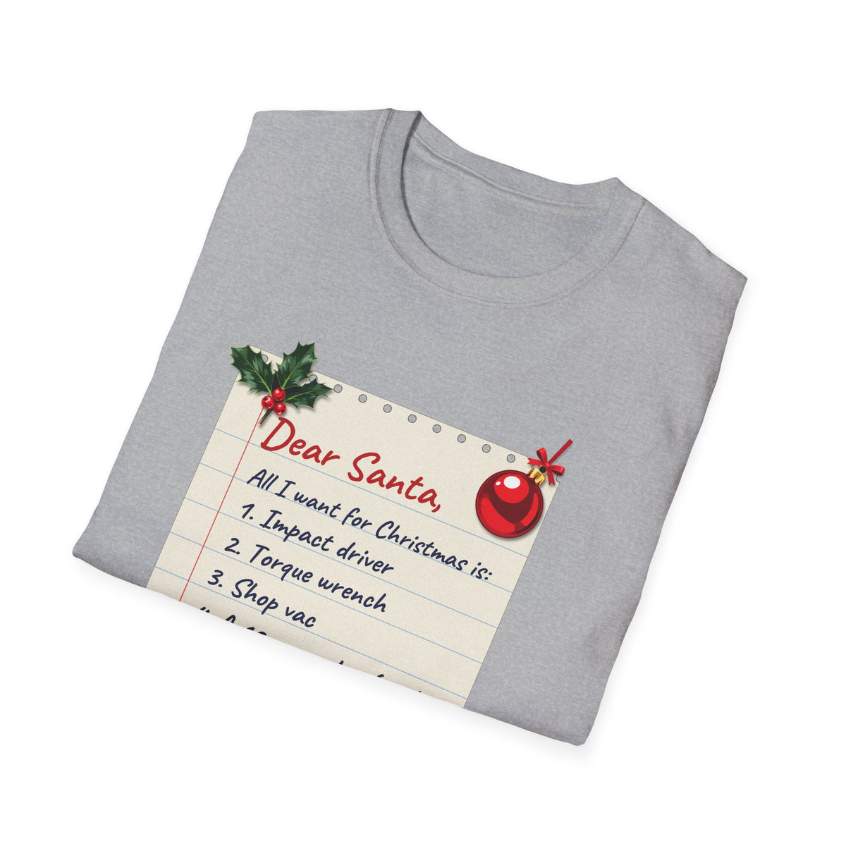 Dear Santa, A Bigger Garage t-shirt, product photo 15