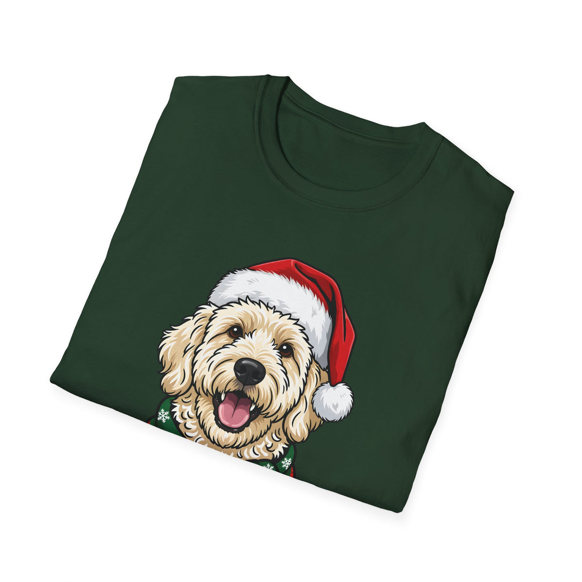 Merry Woofmas Labradoodle Christmas t-shirt, product photo 21