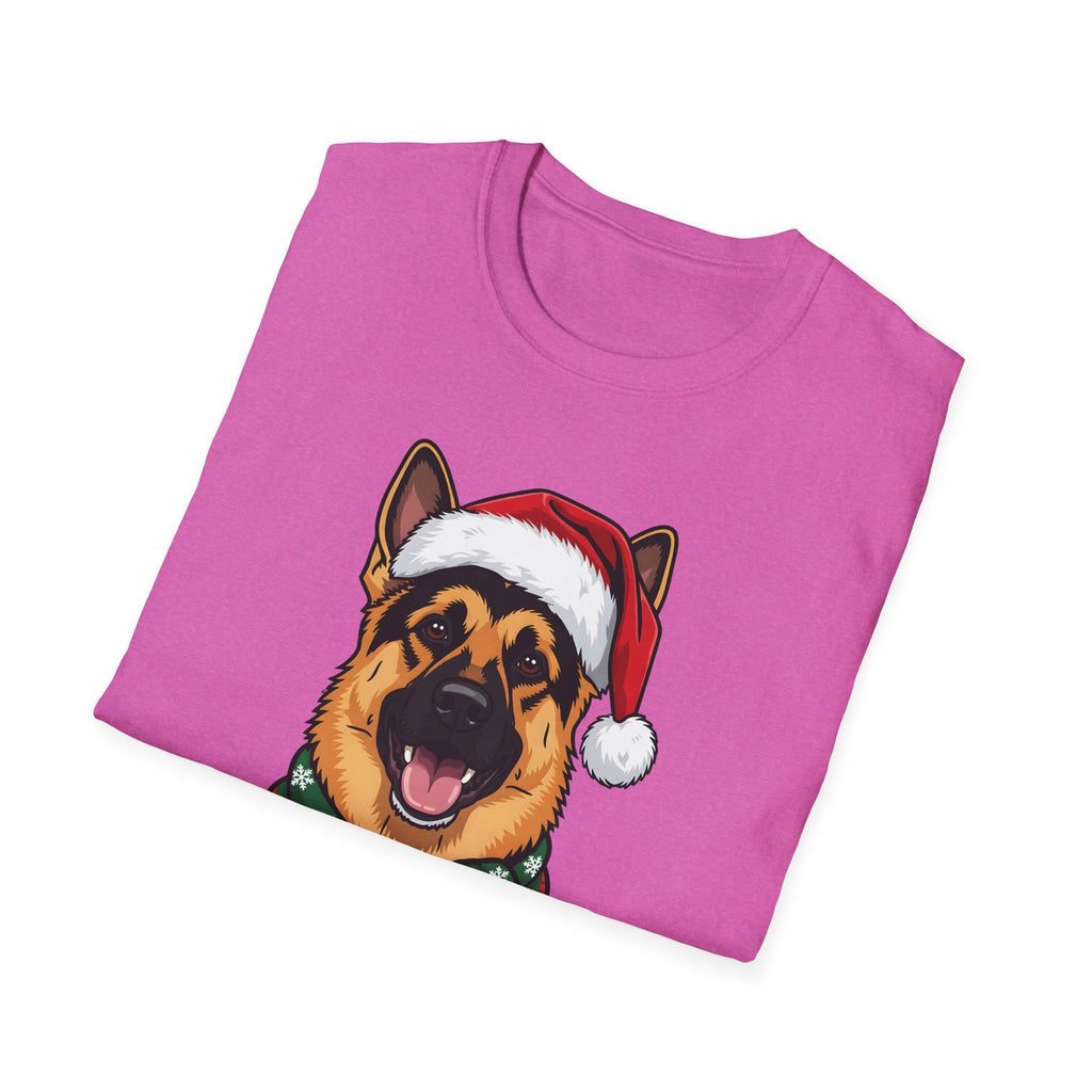Merry Woofmas German Shepherd Christmas t-shirt, product photo 33