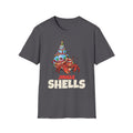 Jingle Shells Christmas t-shirt in Charcoal, front view