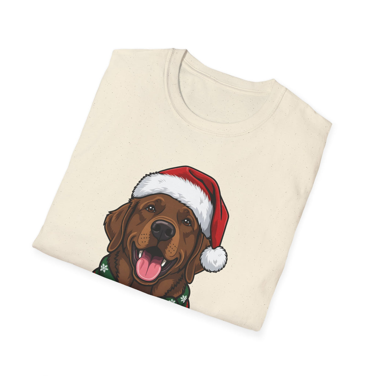 Merry Woofmas Chocolate Labrador Christmas t-shirt, product photo 18