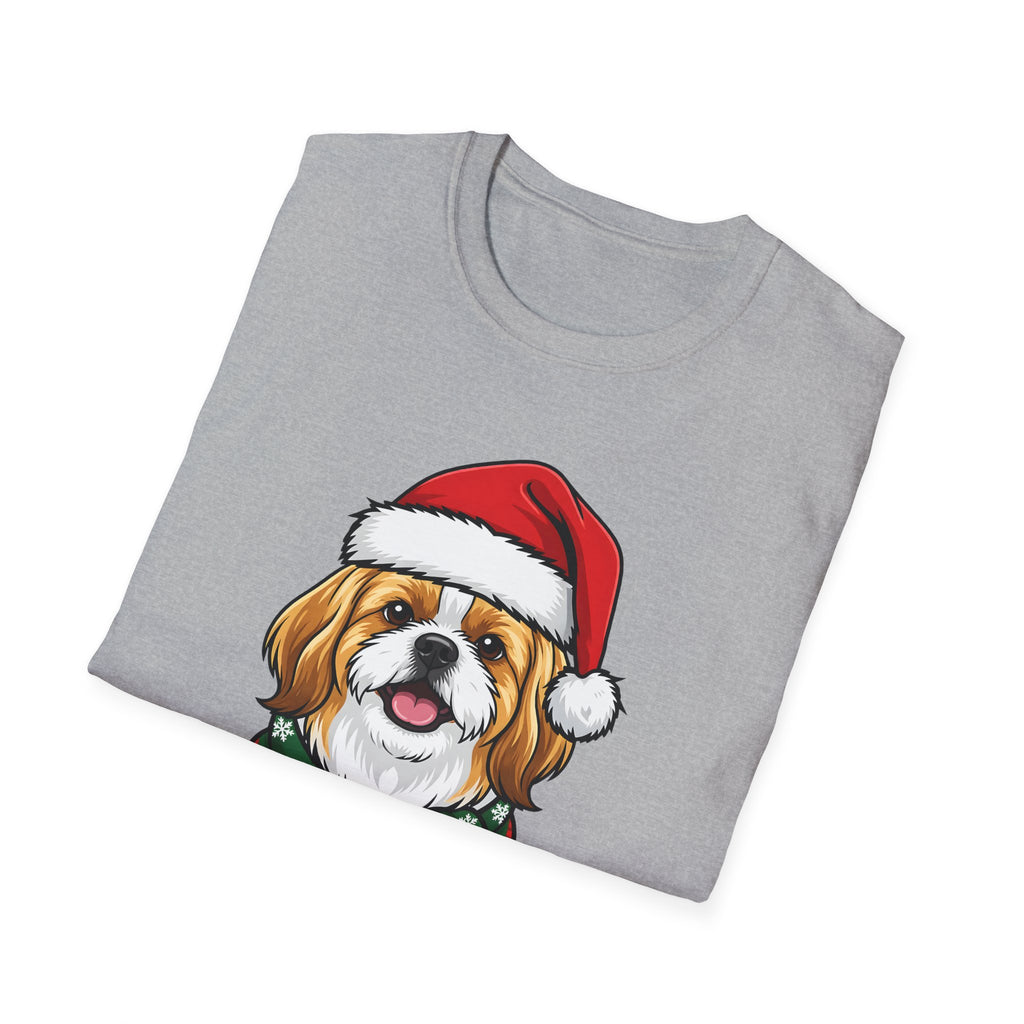 Merry Woofmas Shih Tzu Christmas t-shirt, product photo 12