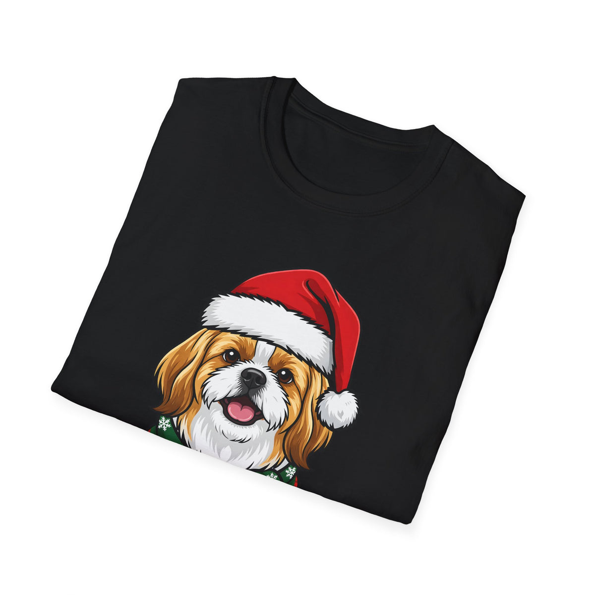 Merry Woofmas Shih Tzu Christmas t-shirt, product photo 3