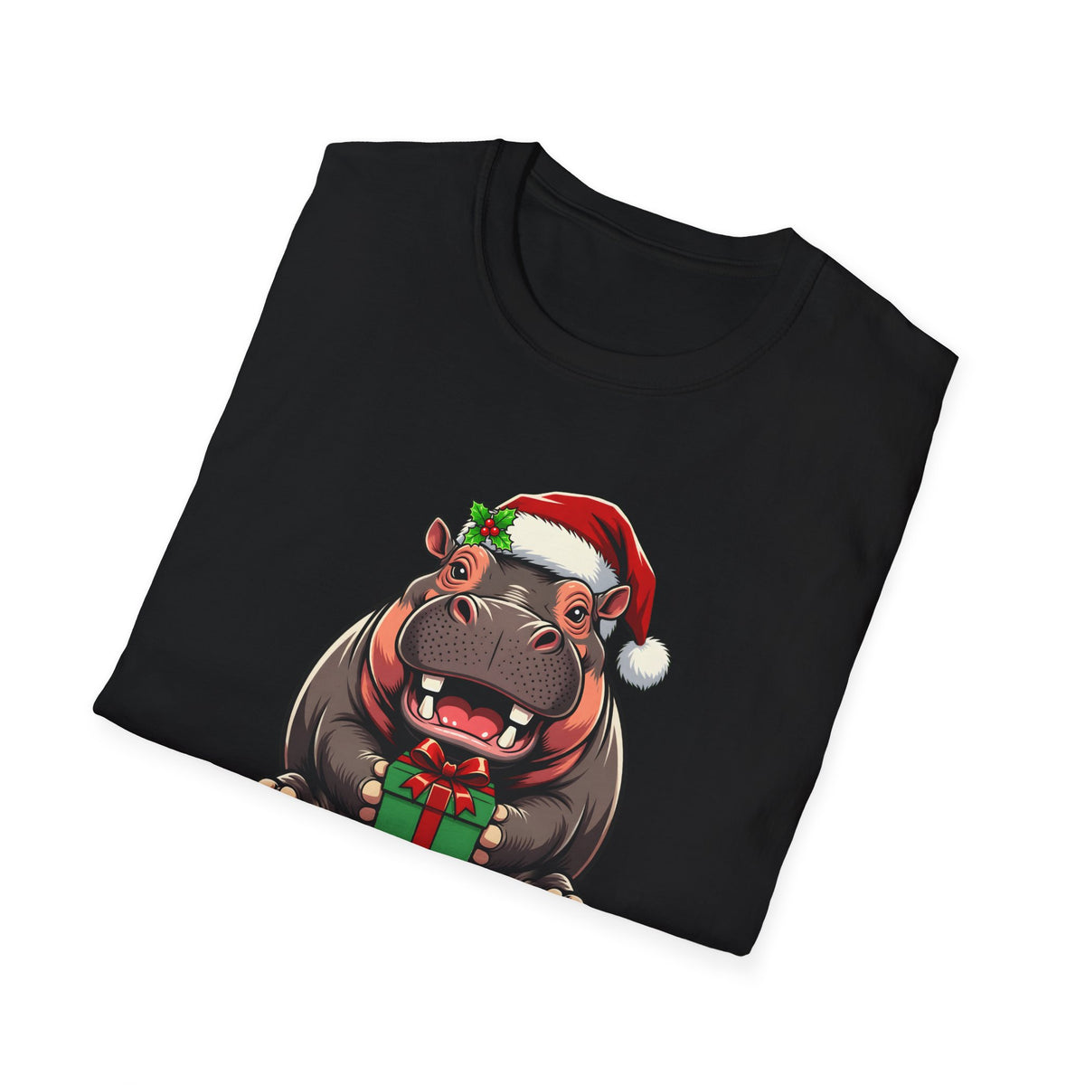 Happy Hippo-Days Christmas t-shirt, product photo 6