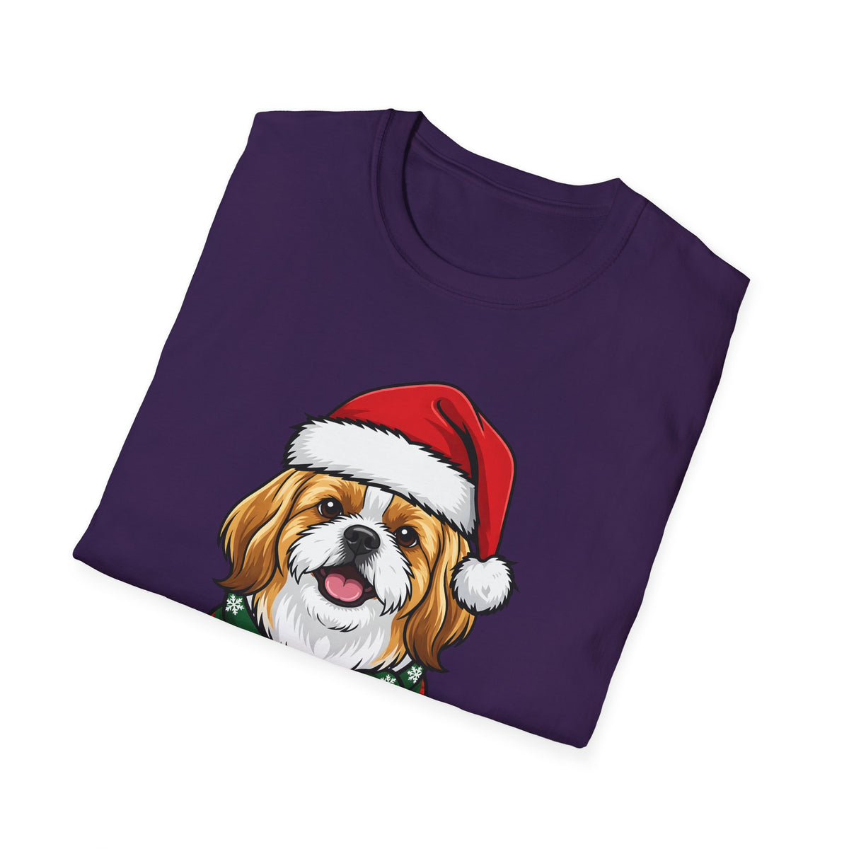Merry Woofmas Shih Tzu Christmas t-shirt, product photo 30