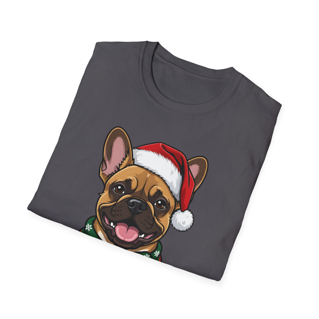 Merry Woofmas French Bulldog Christmas t-shirt, product photo 24