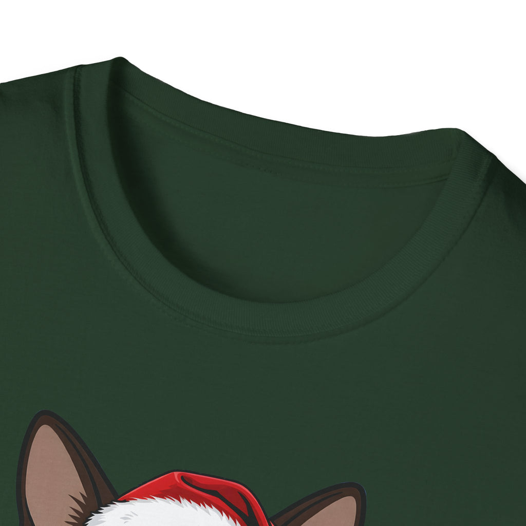 Merry Whiskers Siamese Cat Christmas t-shirt, product photo 20