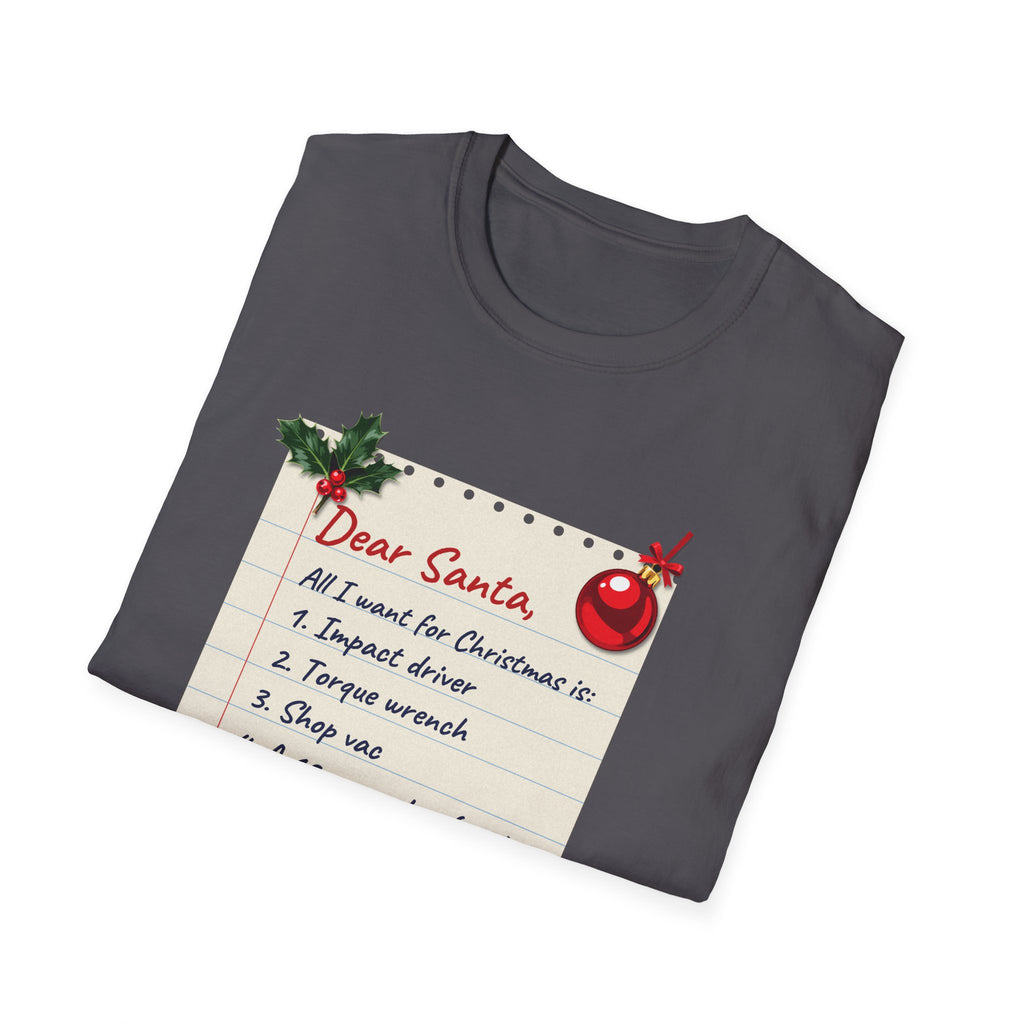 Dear Santa, A Bigger Garage t-shirt, product photo 33