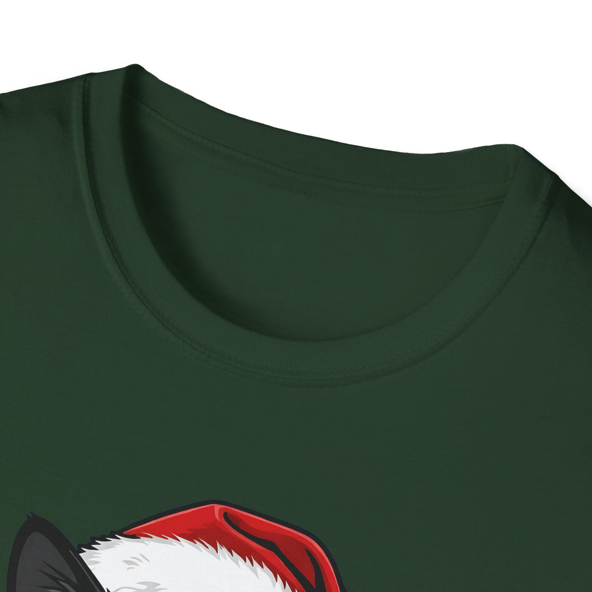 Merry Whiskers Black Cat Christmas t-shirt, product photo 17
