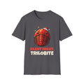 Silent Night, Trilobite Christmas t-shirt in Charcoal, front view