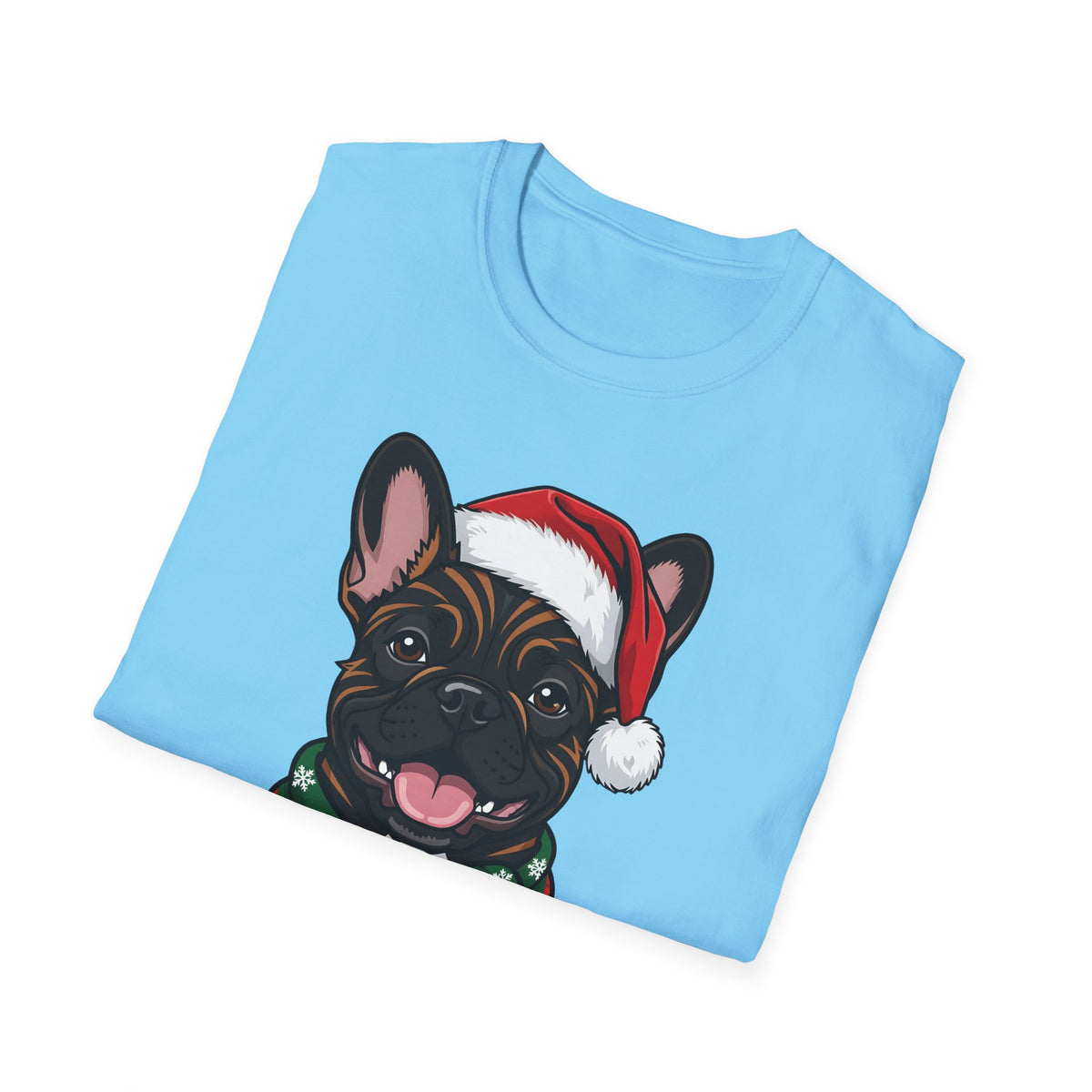Merry Woofmas Brindle French Bulldog Christmas t-shirt, product photo 21