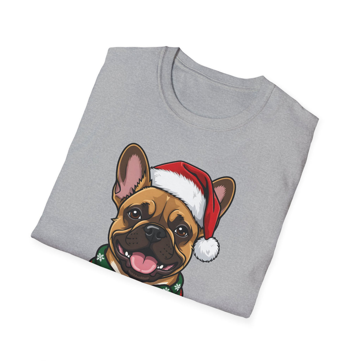 Merry Woofmas French Bulldog Christmas t-shirt, product photo 9