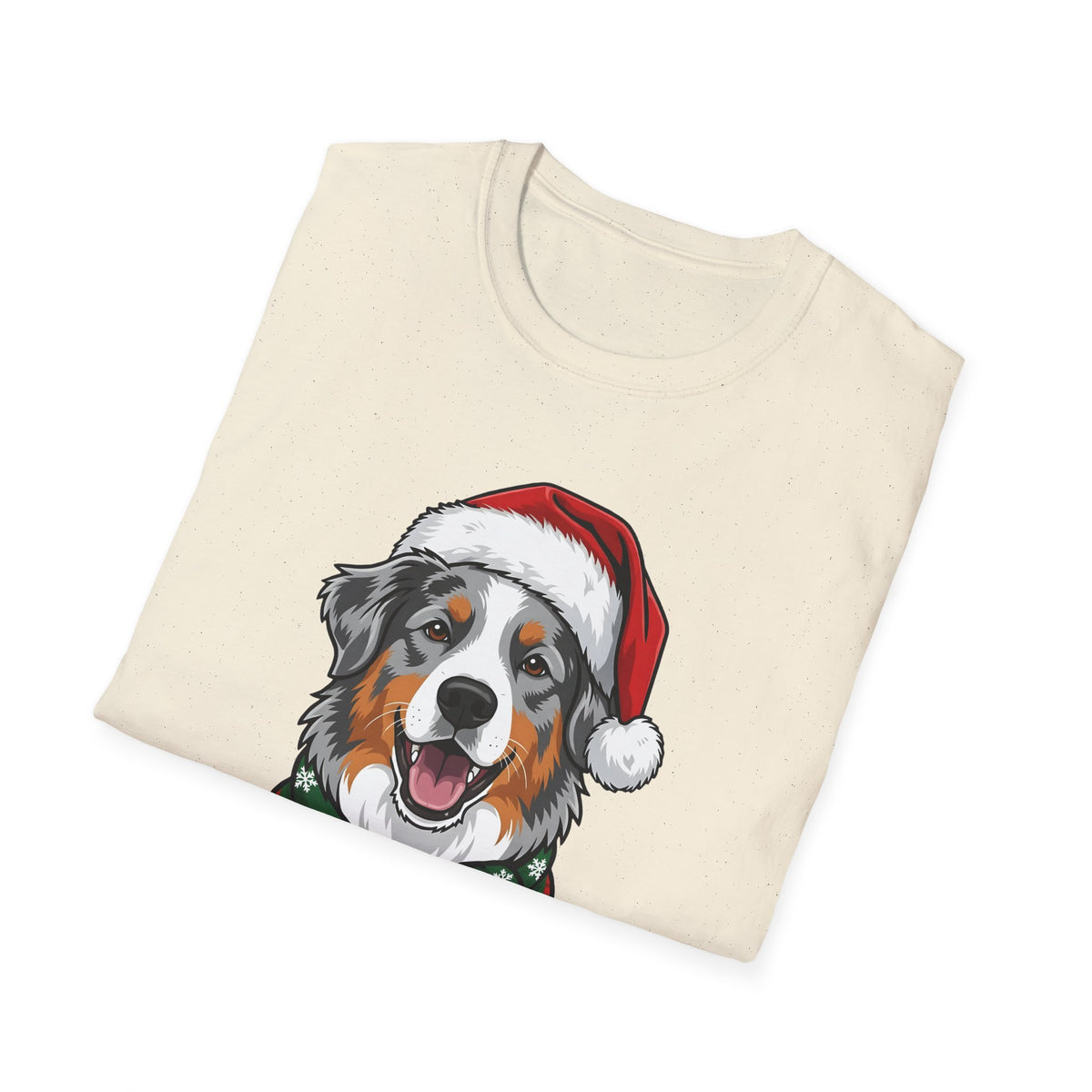 Merry Woofmas Blue Merle Australian Shepherd Christmas t-shirt, product photo 18