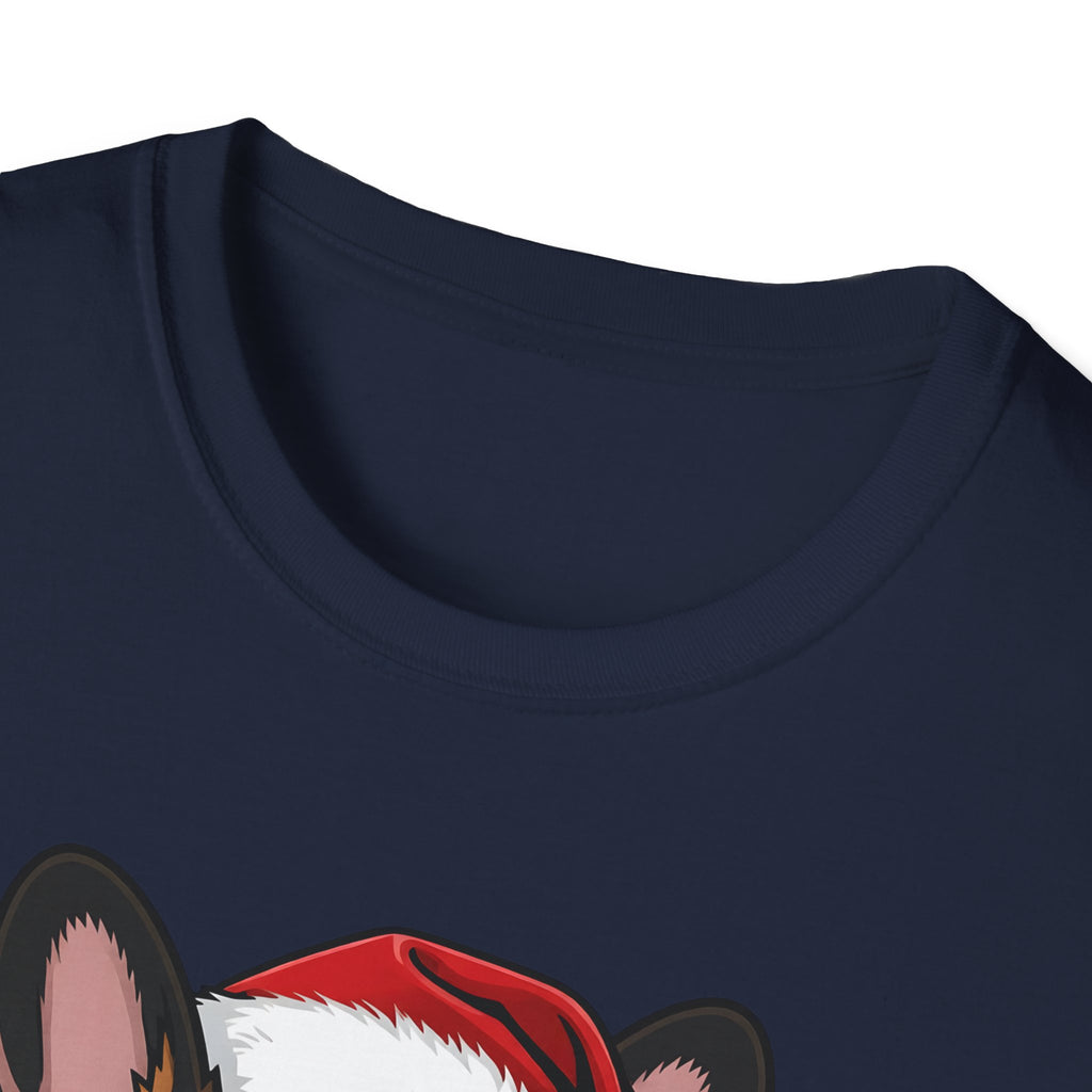 Merry Woofmas Brindle French Bulldog Christmas t-shirt, product photo 2