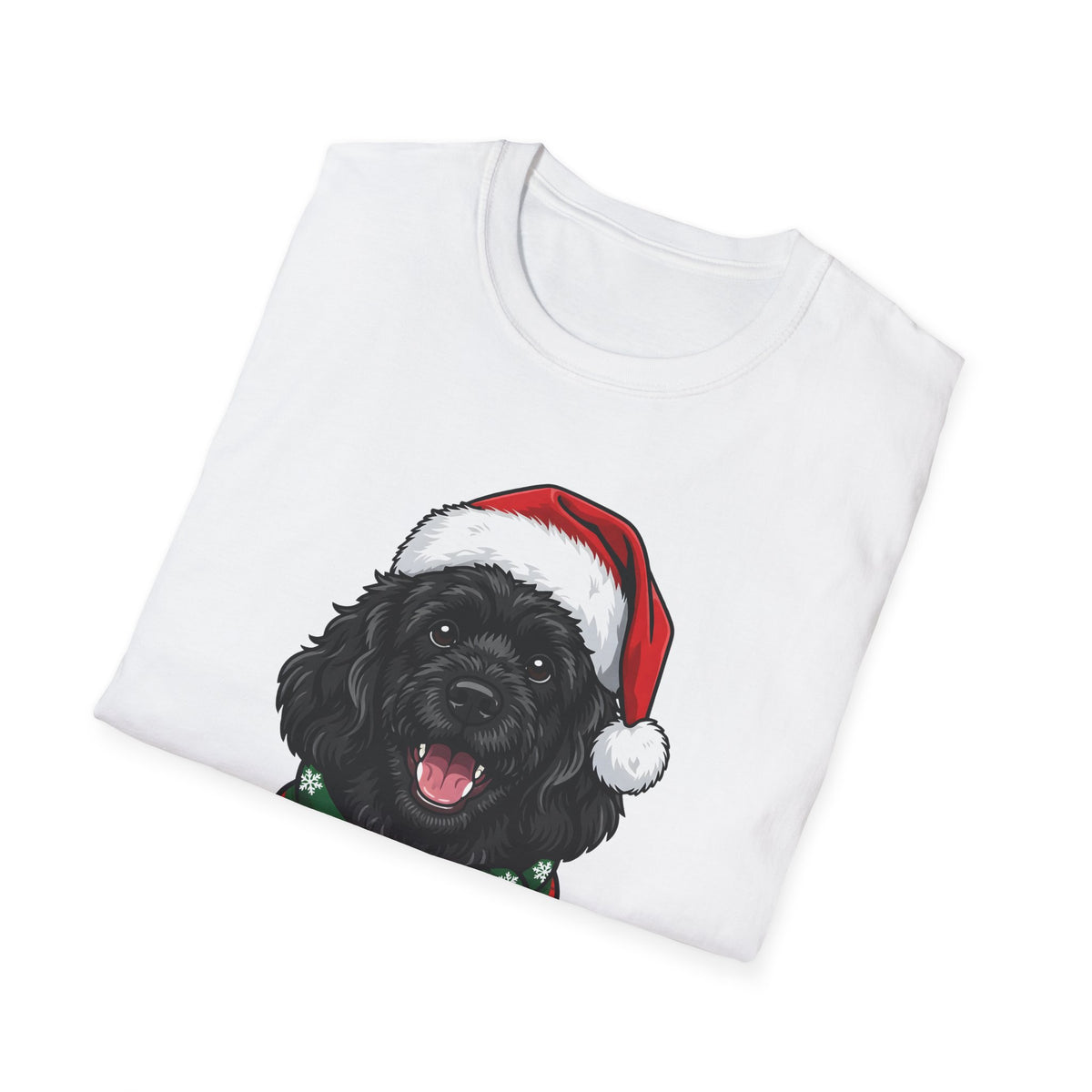 Merry Woofmas Cavapoo Christmas t-shirt, product photo 6