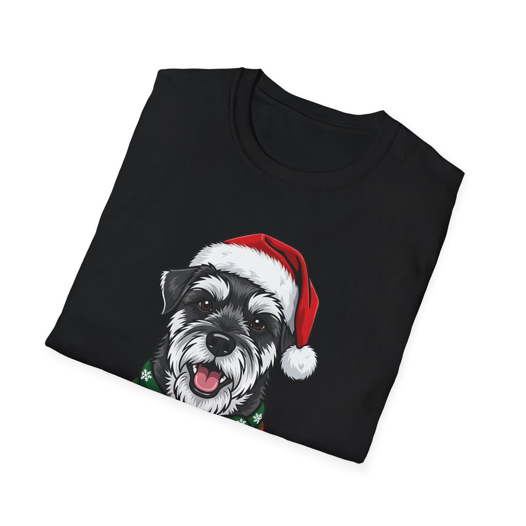 Yappy Holidays Miniature Schnauzer Christmas t-shirt, product photo 3