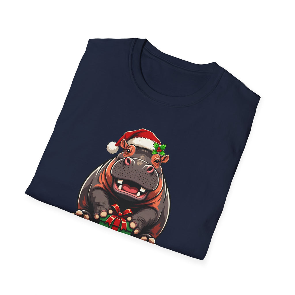 Merry Hippopotamus Christmas t-shirt, product photo 30