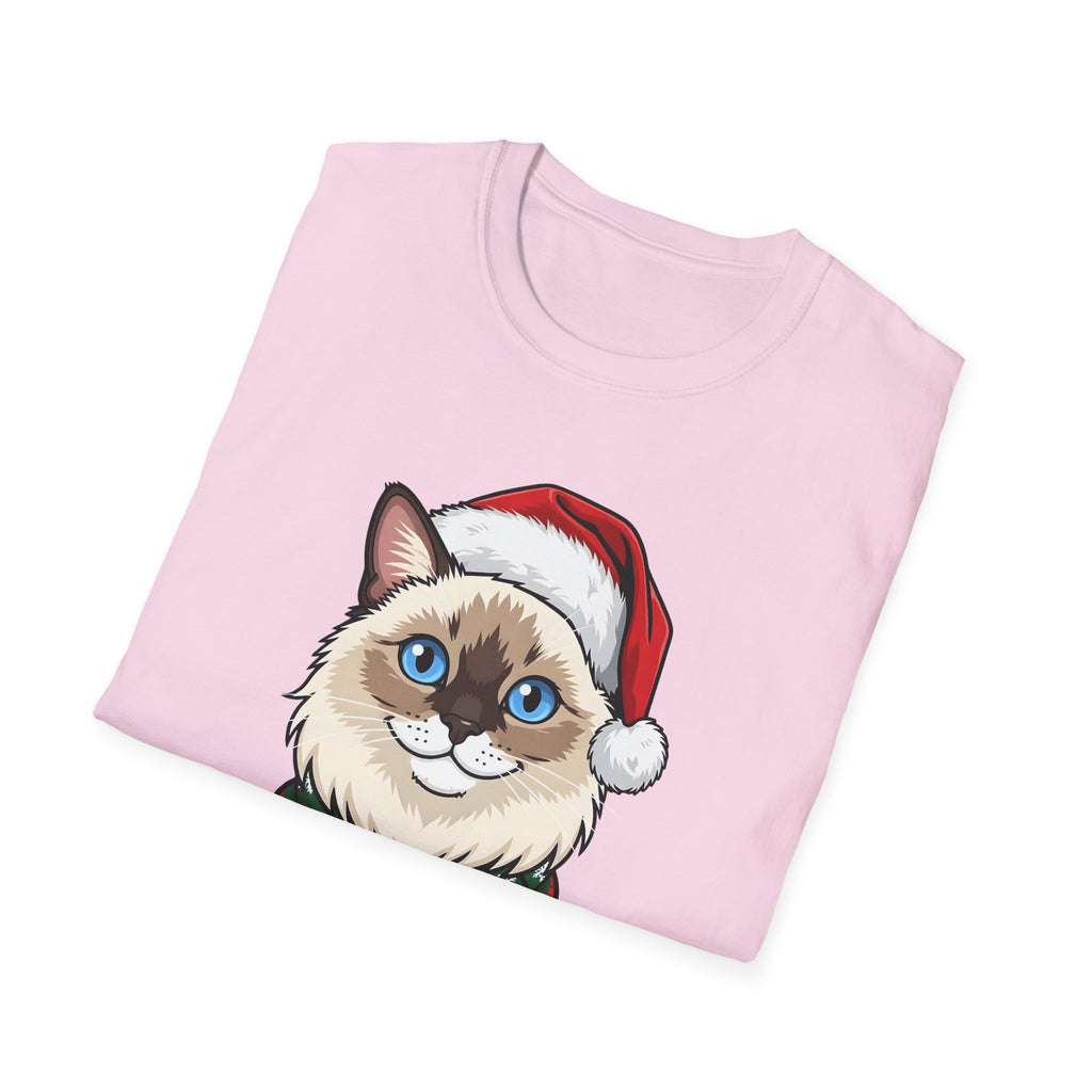 Merry Whiskers Ragdoll Cat Christmas t-shirt, product photo 33