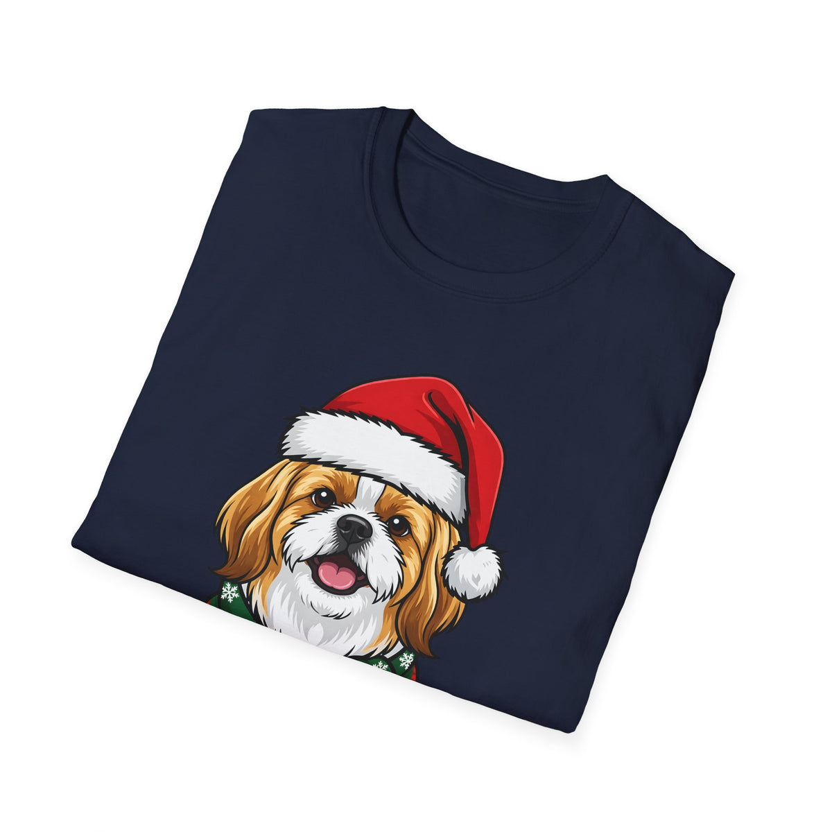 Merry Woofmas Shih Tzu Christmas t-shirt, product photo 6