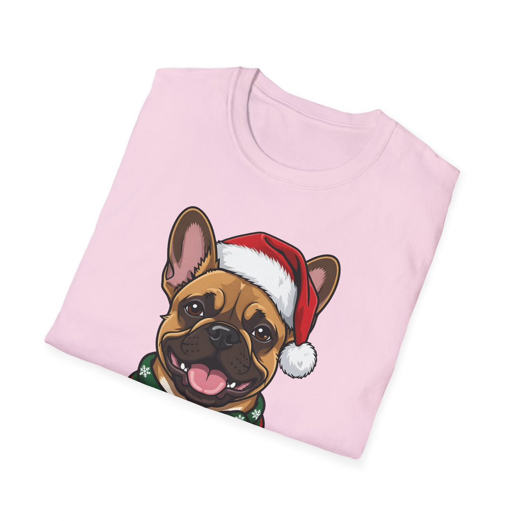 Merry Woofmas French Bulldog Christmas t-shirt, product photo 30