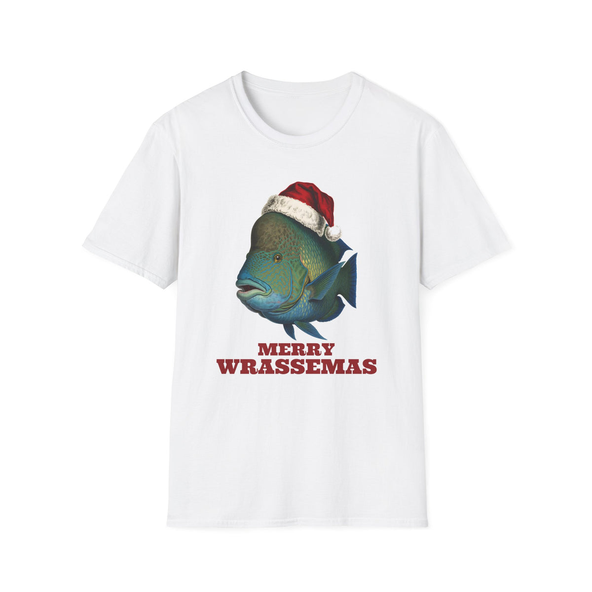 Merry Wrassemas t-shirt in White, front view