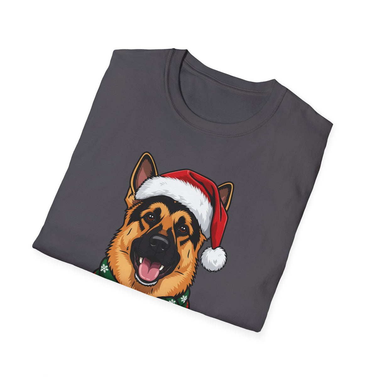 Merry Woofmas German Shepherd Christmas t-shirt, product photo 24