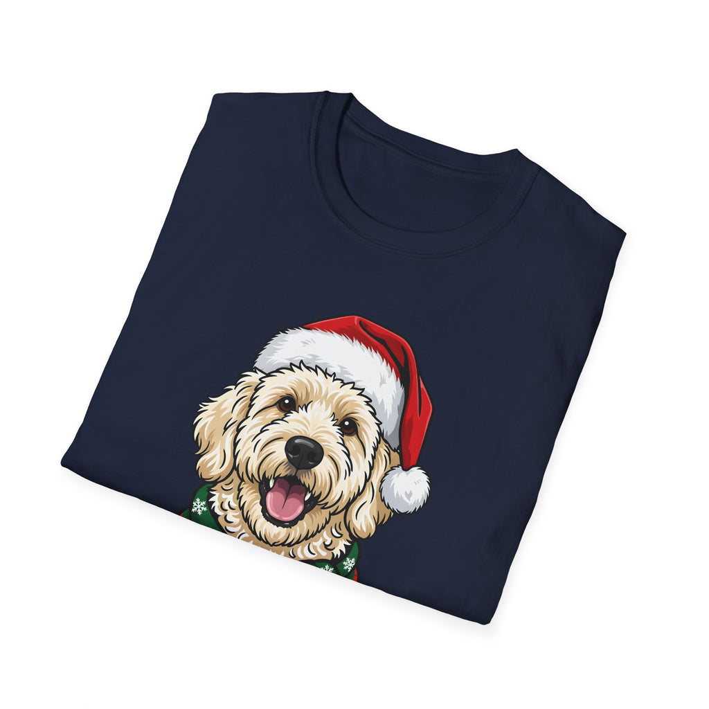 Merry Woofmas Labradoodle Christmas t-shirt, product photo 6