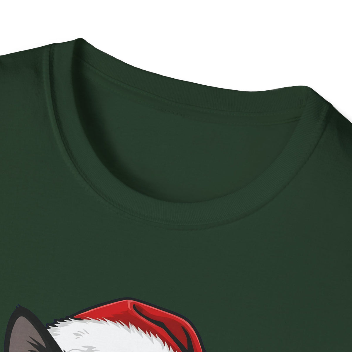 Merry Whiskers Tuxedo Cat Christmas t-shirt, product photo 17