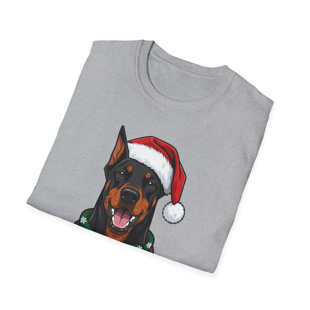Merry Woofmas Doberman Christmas t-shirt, product photo 9