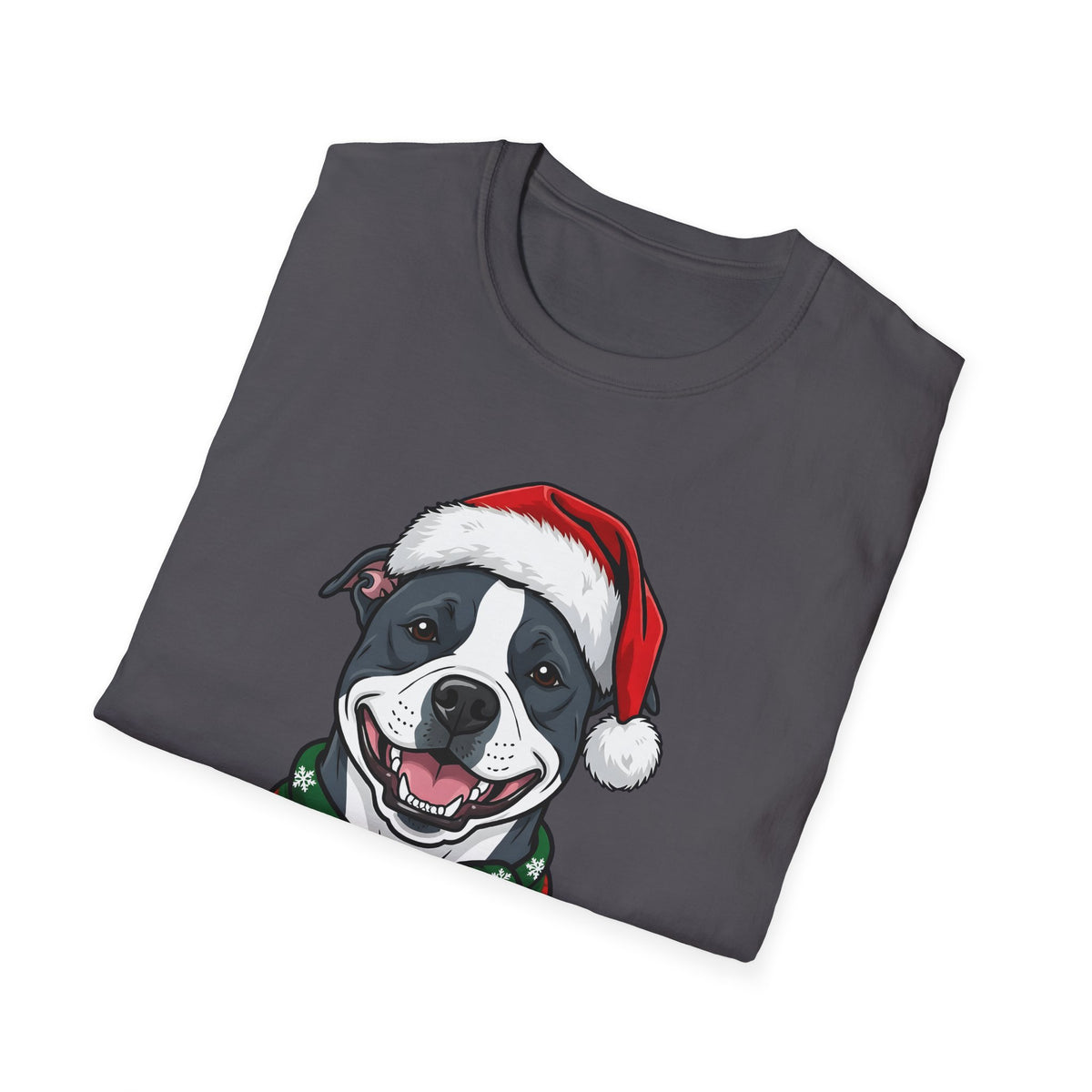 Merry Woofmas Blue Pit Bull Christmas t-shirt, product photo 27