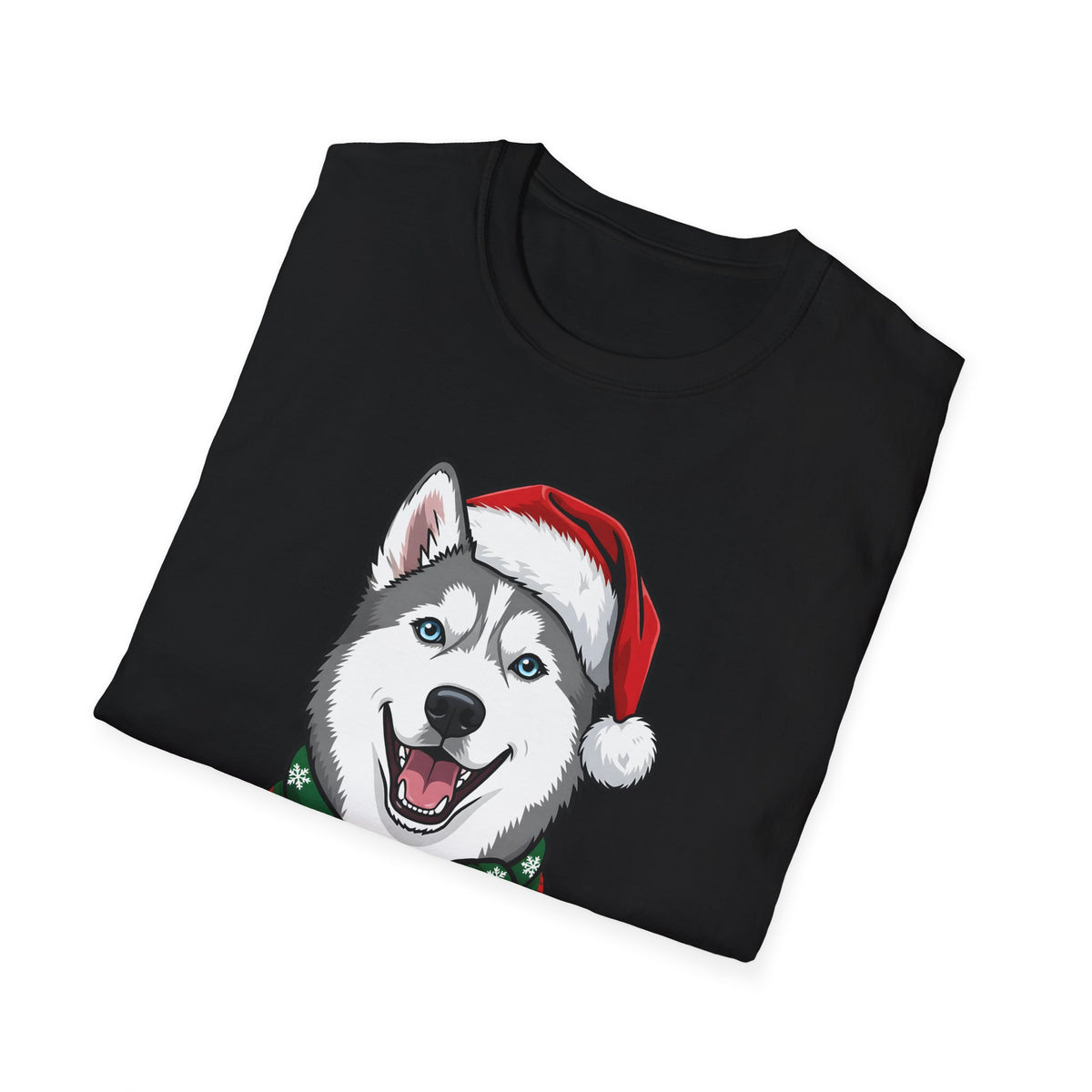 Merry Woofmas Siberian Husky Christmas t-shirt, product photo 3