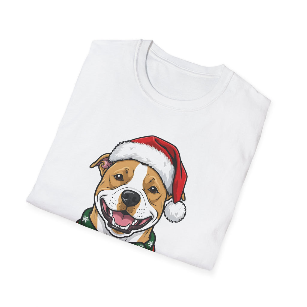 Merry Woofmas Pit Bull Christmas t-shirt, product photo 9