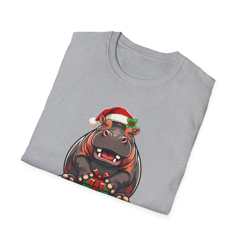 Merry Hippopotamus Christmas t-shirt, product photo 12
