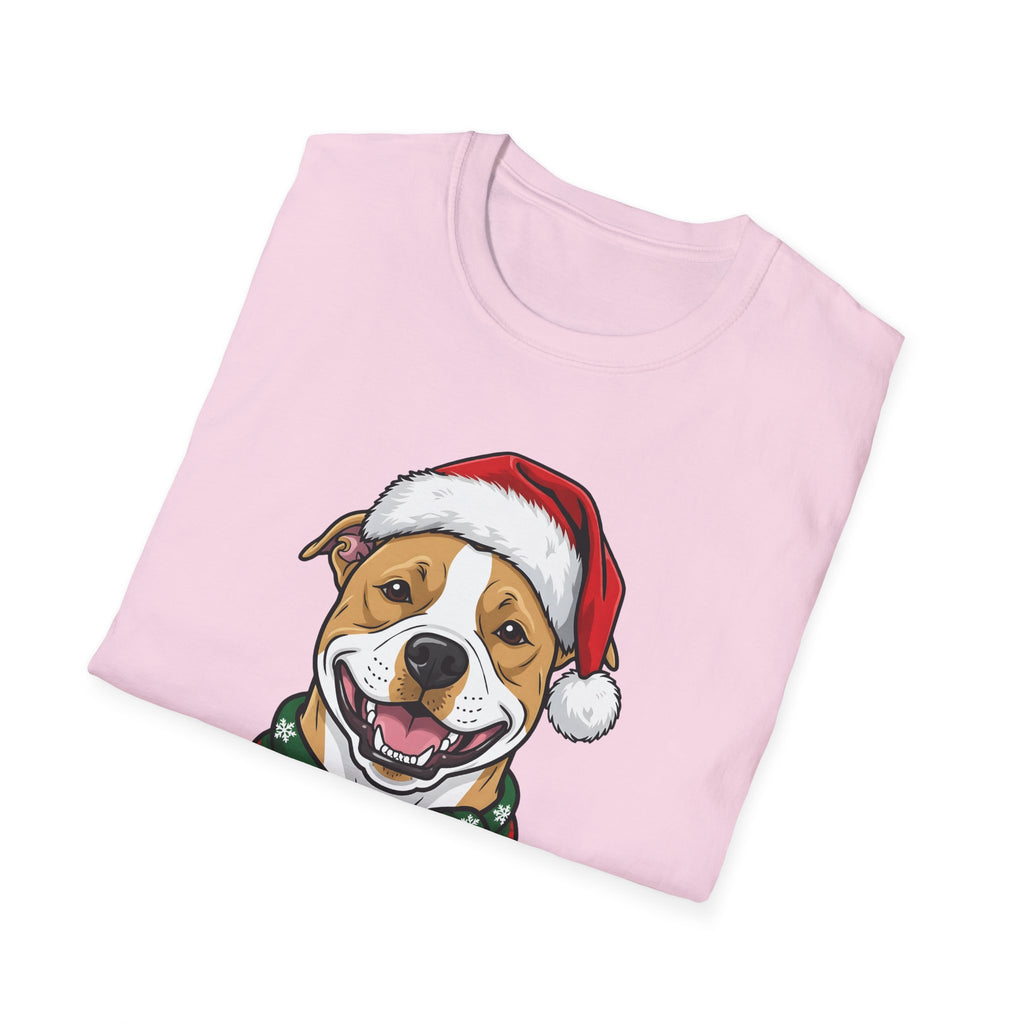 Merry Woofmas Pit Bull Christmas t-shirt, product photo 33