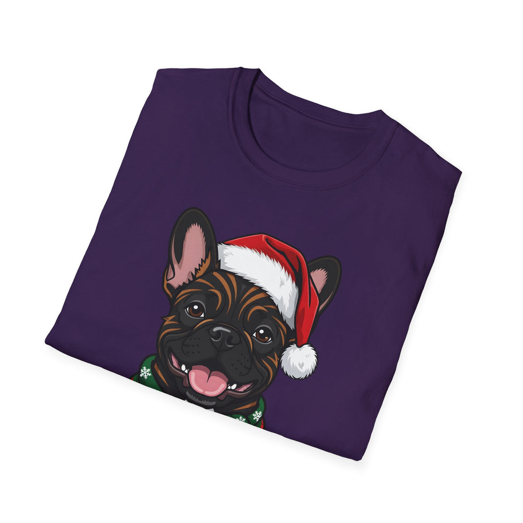 Merry Woofmas Brindle French Bulldog Christmas t-shirt, product photo 27