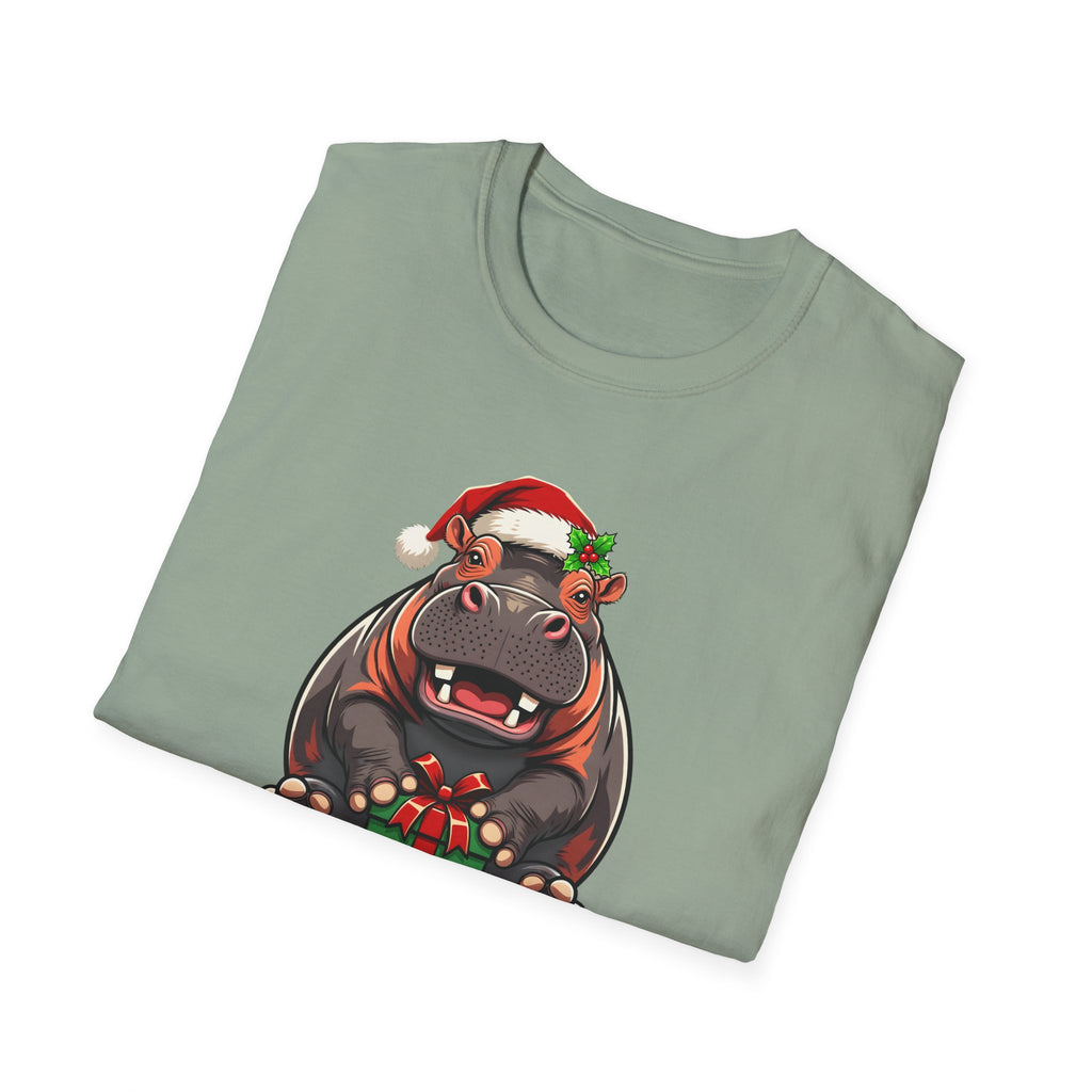 Merry Hippopotamus Christmas t-shirt, product photo 21