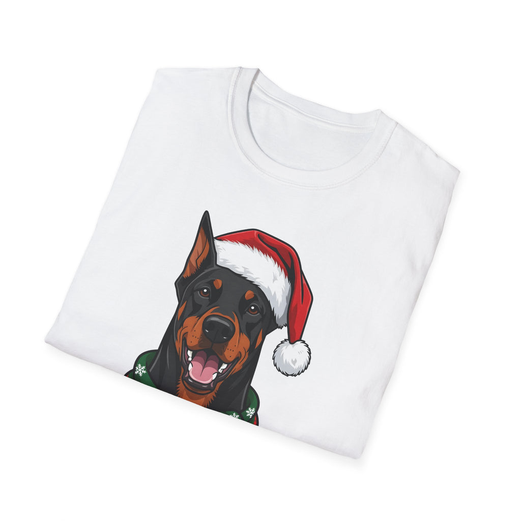 Merry Woofmas Doberman Christmas t-shirt, product photo 6