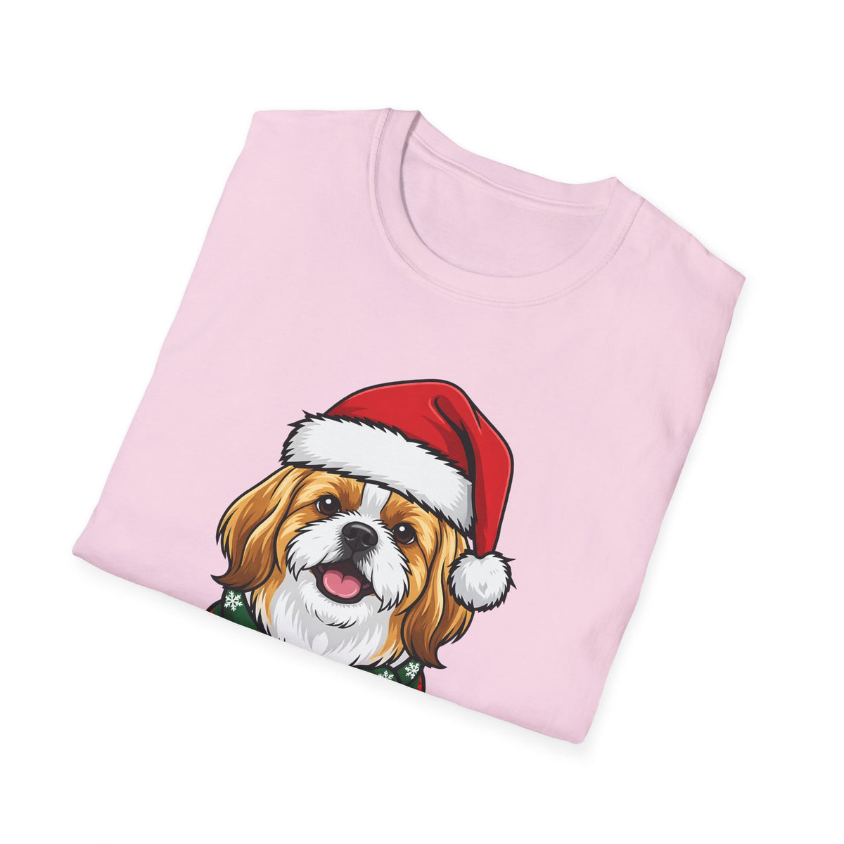 Merry Woofmas Shih Tzu Christmas t-shirt, product photo 33