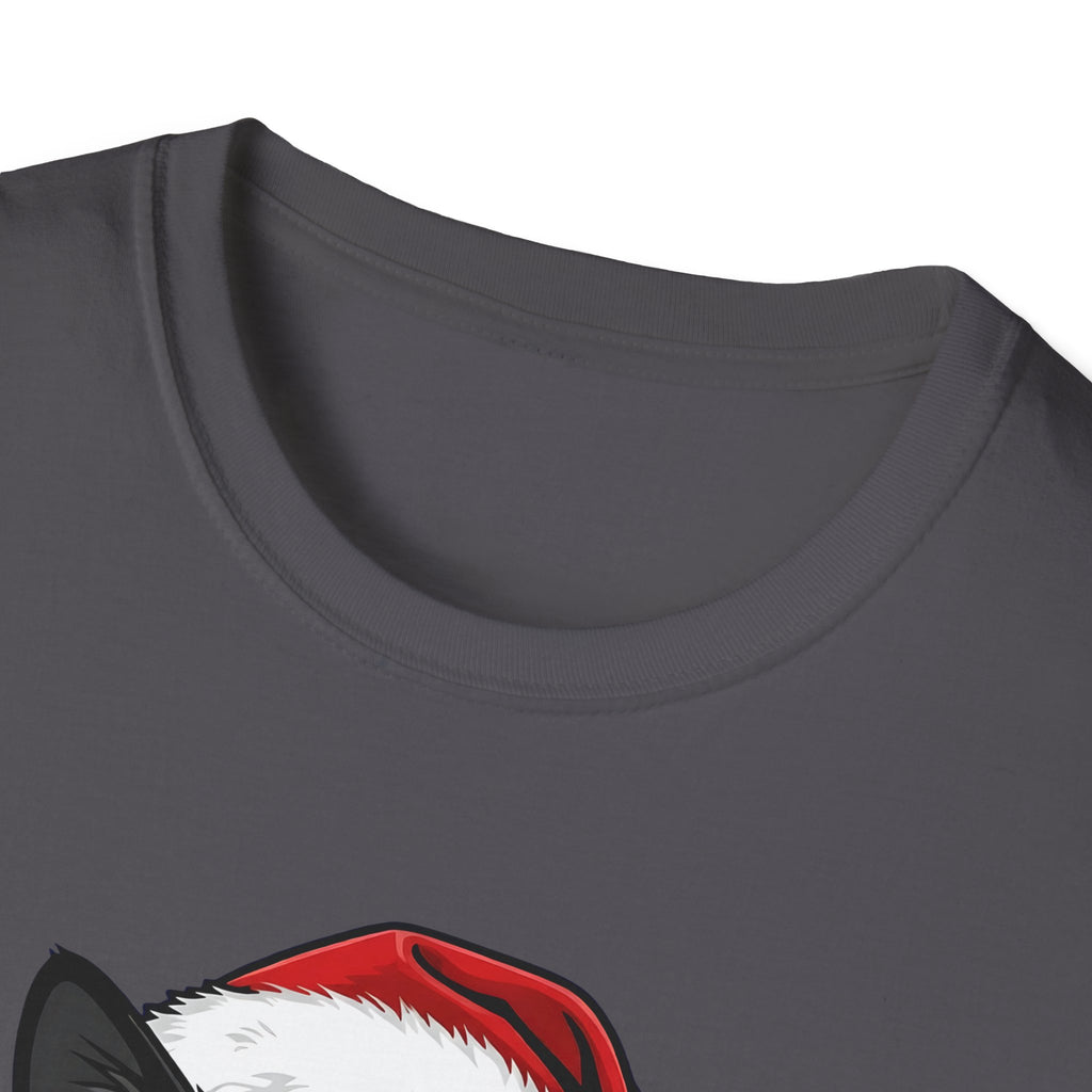 Merry Whiskers Black Cat Christmas t-shirt, product photo 23