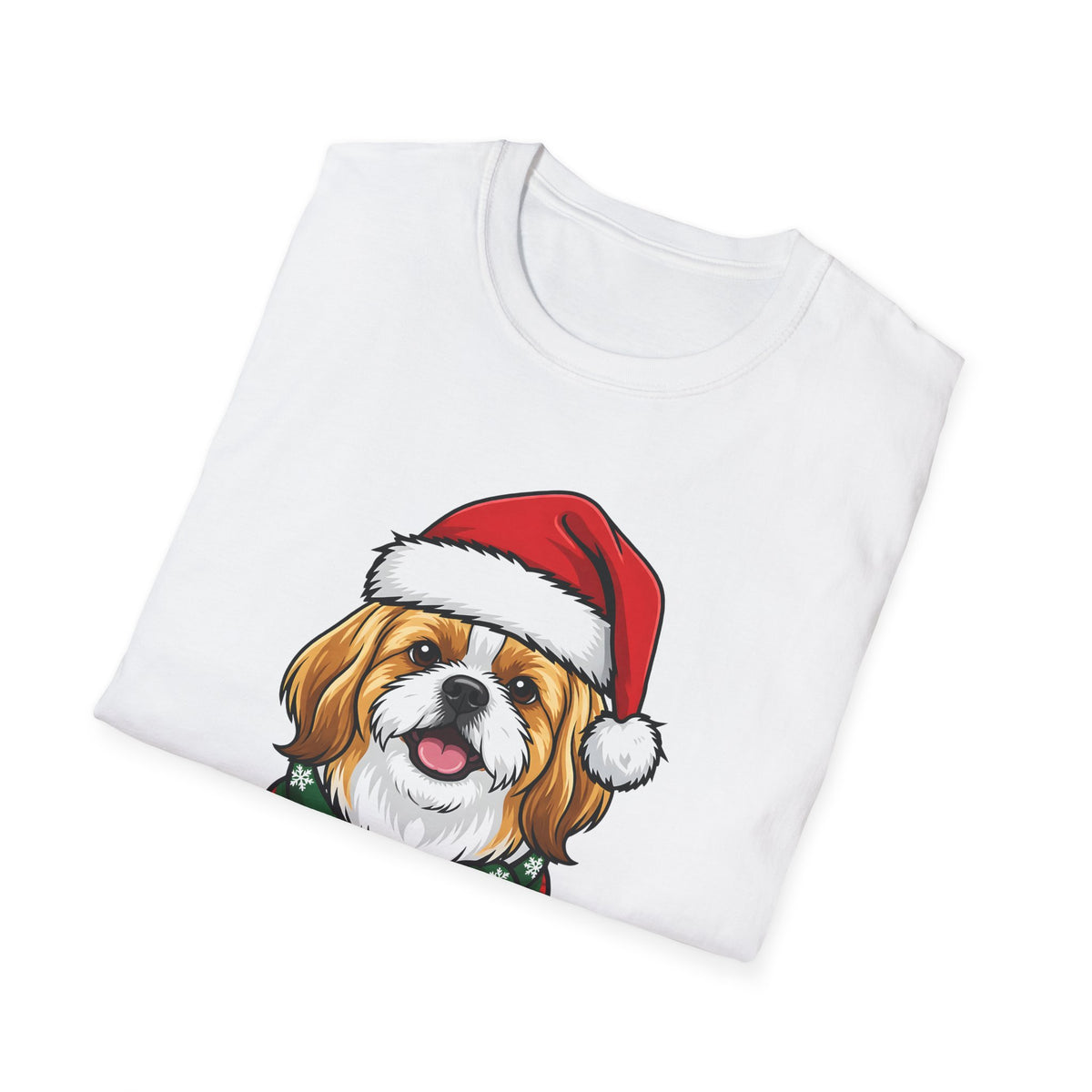 Merry Woofmas Shih Tzu Christmas t-shirt, product photo 9