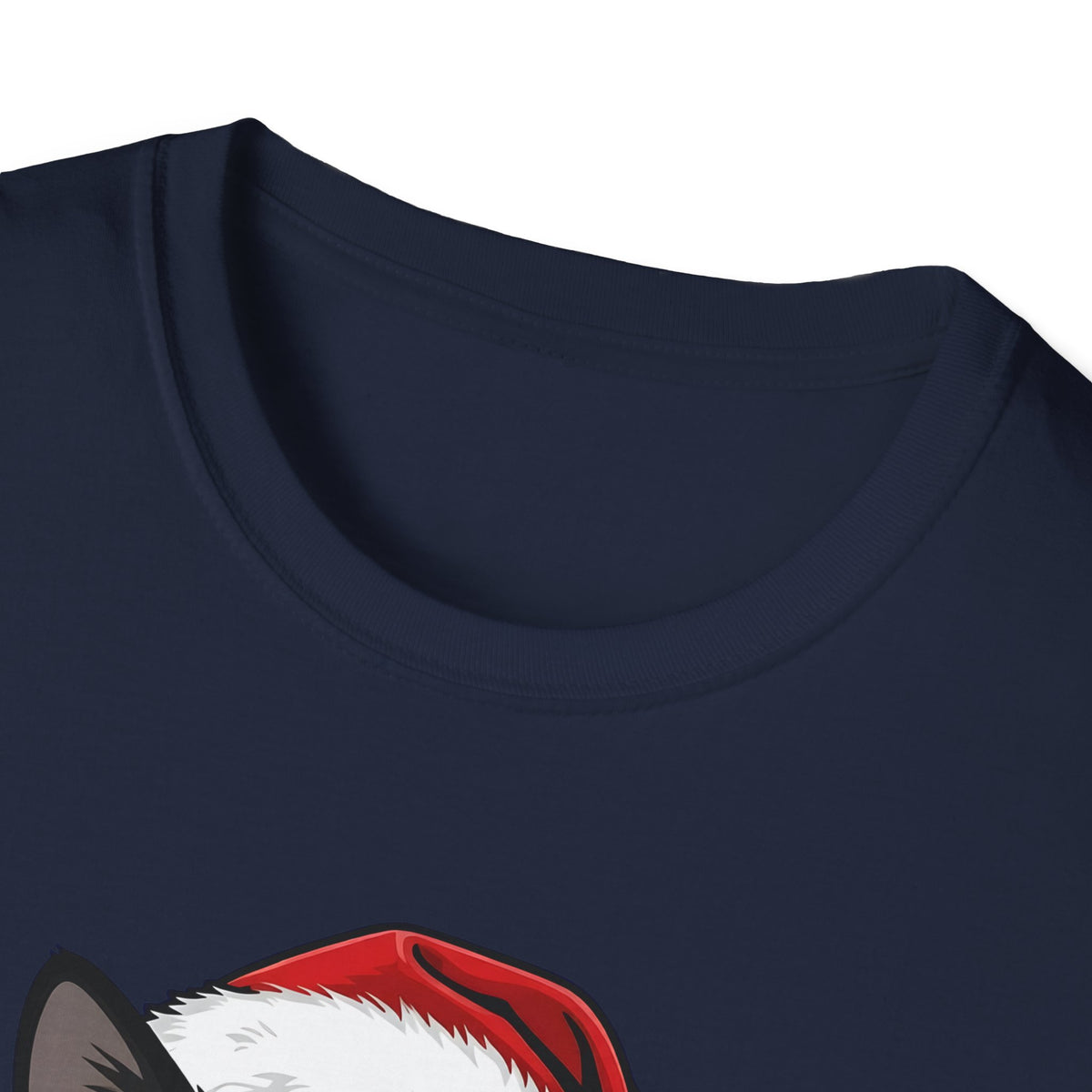 Merry Whiskers Tuxedo Cat Christmas t-shirt, product photo 2