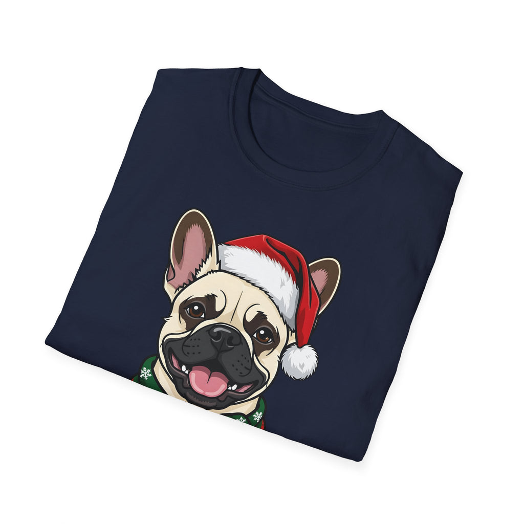 Merry Woofmas Cream French Bulldog Christmas t-shirt, product photo 6