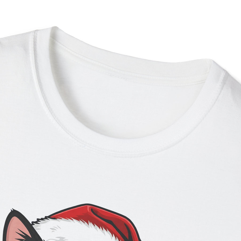Merry Whiskers Calico Cat Christmas t-shirt, product photo 8