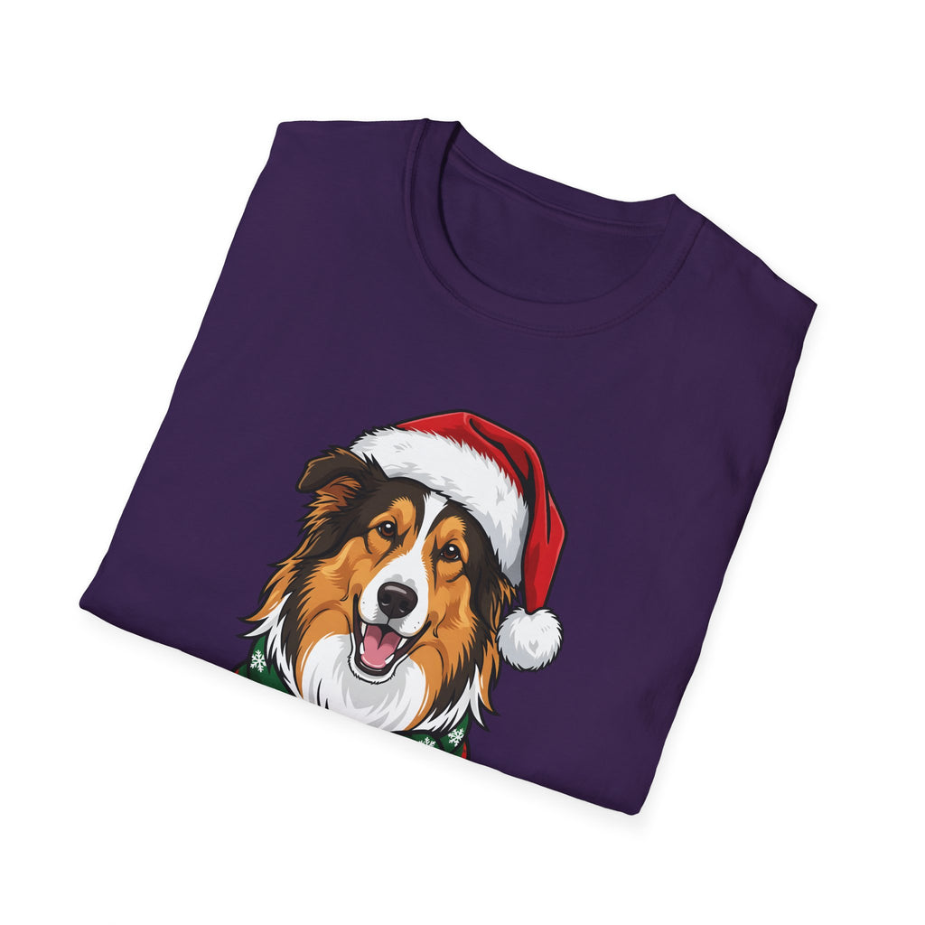 Happy Collie-Days Rough Collie Christmas t-shirt, product photo 30