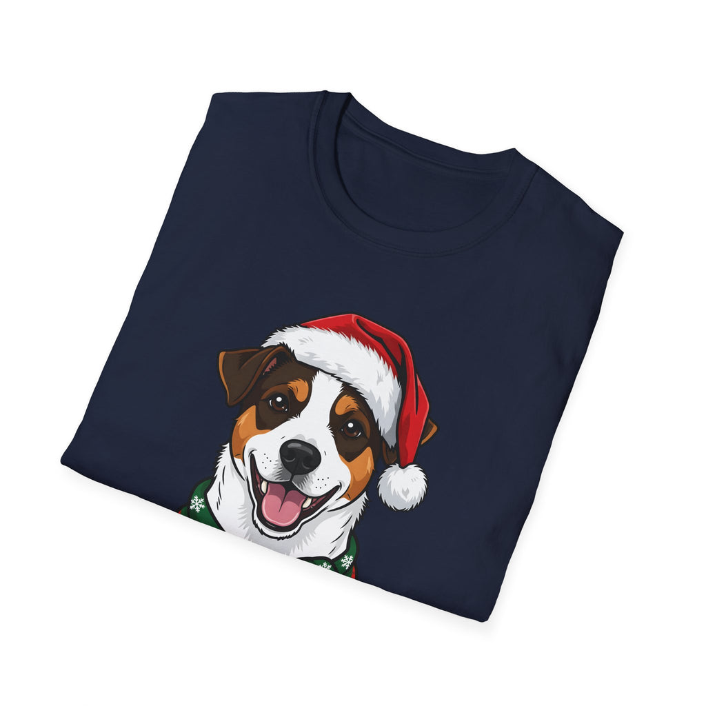 Yappy Holidays Jack Russell Terrier Christmas t-shirt, product photo 6