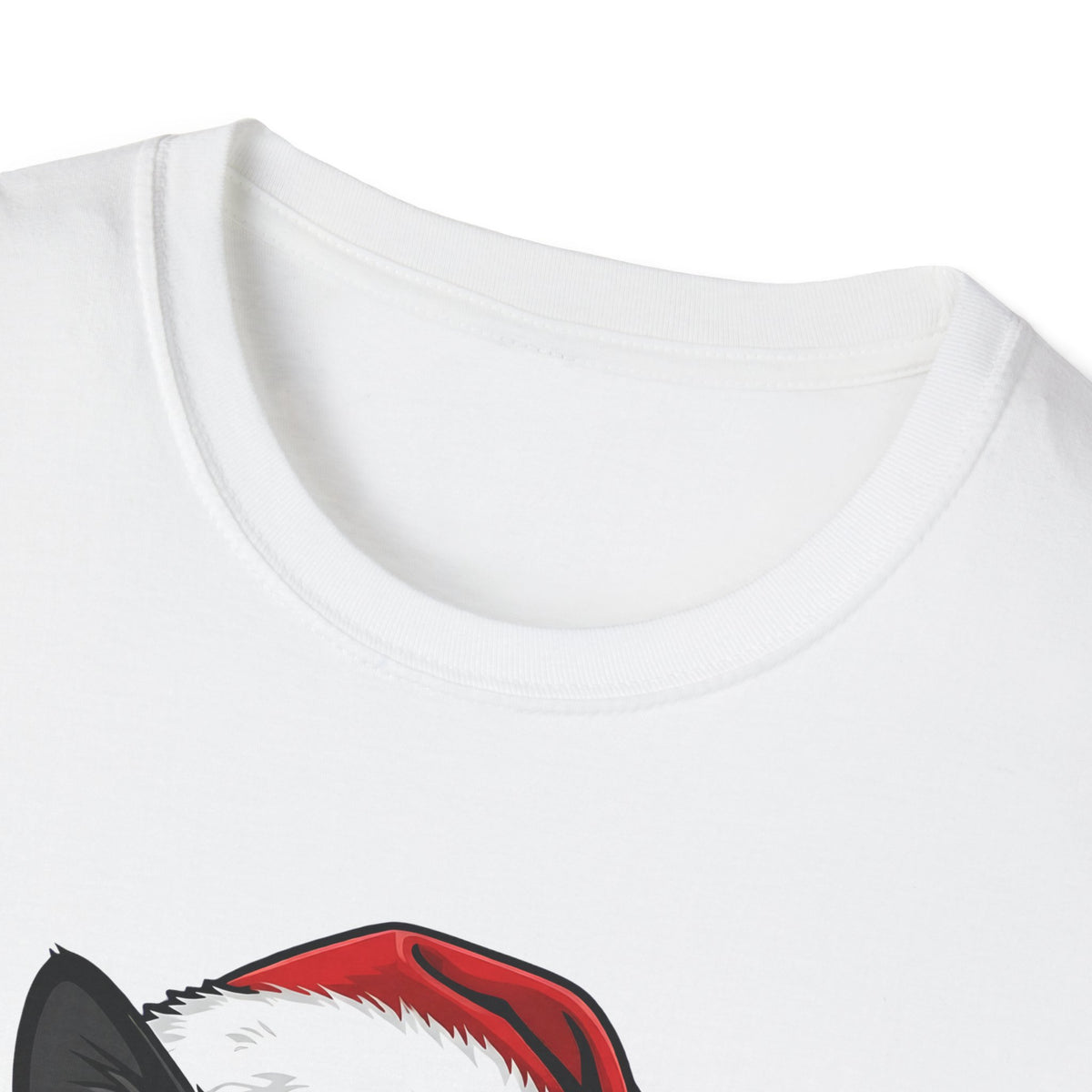 Merry Whiskers Black Cat Christmas t-shirt, product photo 5