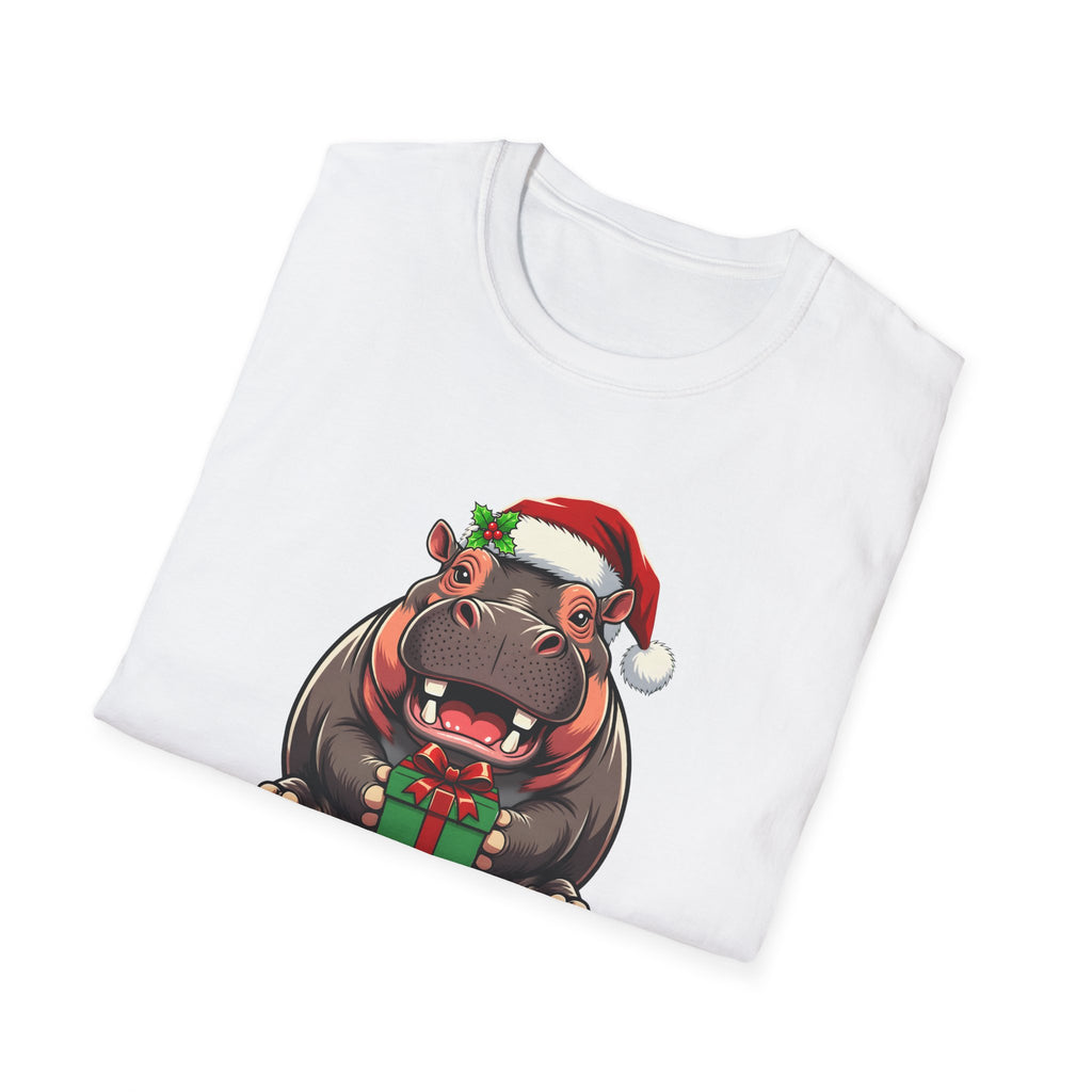 Happy Hippo-Days Christmas t-shirt, product photo 3