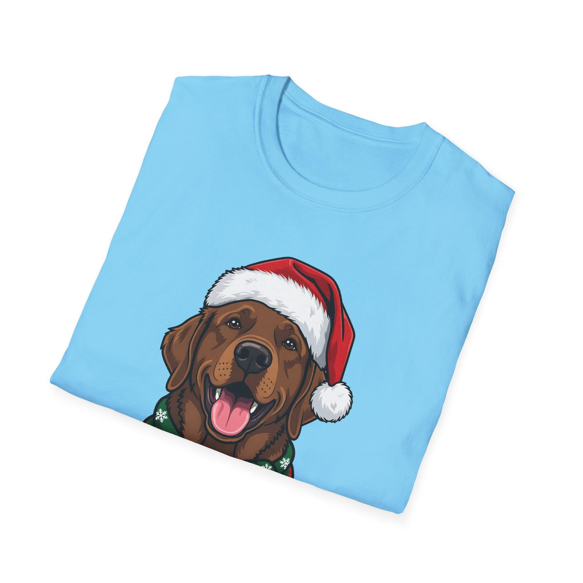 Merry Woofmas Chocolate Labrador Christmas t-shirt, product photo 24