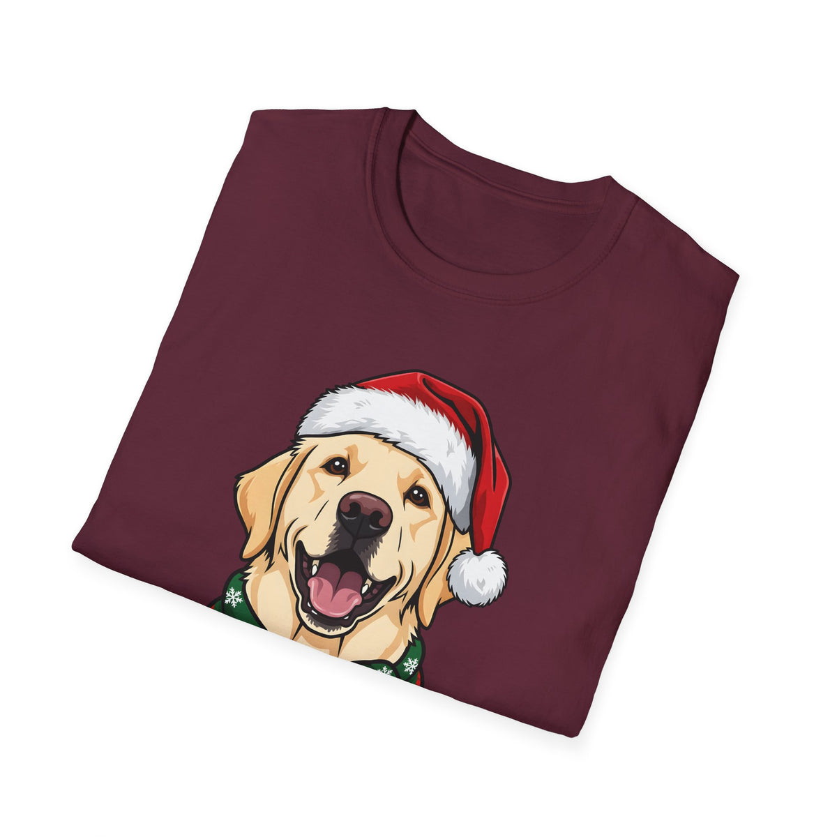Merry Woofmas Yellow Labrador Christmas t-shirt, product photo 15